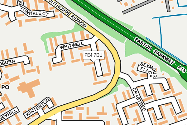 PE4 7DU map - OS OpenMap – Local (Ordnance Survey)