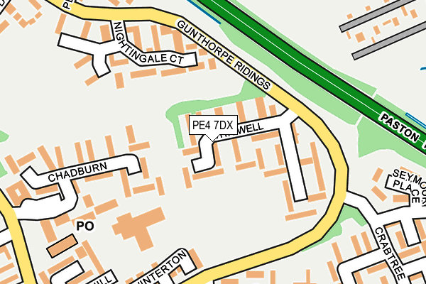 PE4 7DX map - OS OpenMap – Local (Ordnance Survey)
