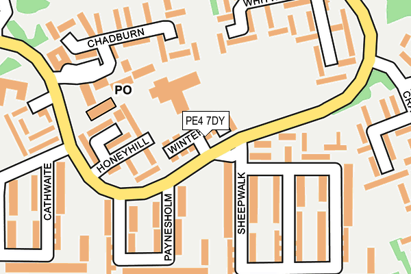 PE4 7DY map - OS OpenMap – Local (Ordnance Survey)