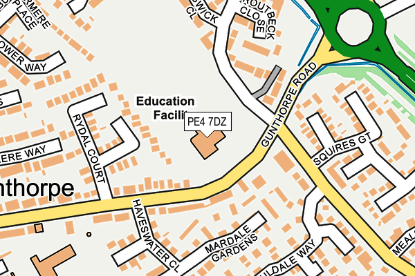 PE4 7DZ map - OS OpenMap – Local (Ordnance Survey)