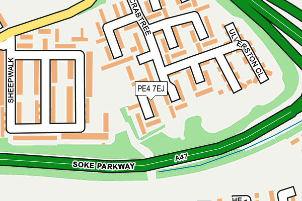 PE4 7EJ map - OS OpenMap – Local (Ordnance Survey)