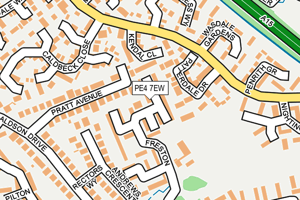 PE4 7EW map - OS OpenMap – Local (Ordnance Survey)