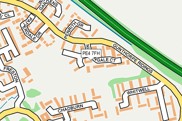 PE4 7FH map - OS OpenMap – Local (Ordnance Survey)