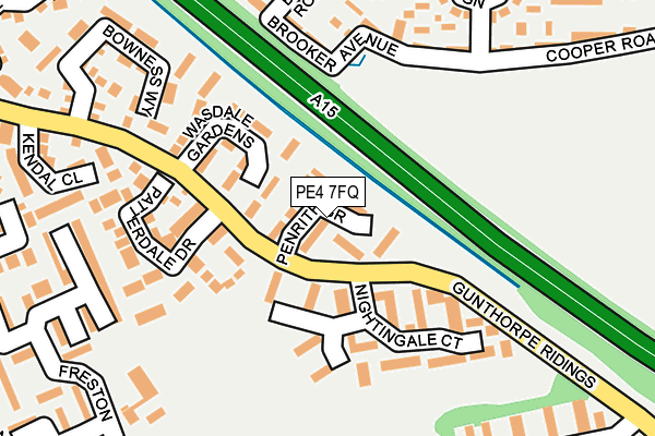 PE4 7FQ map - OS OpenMap – Local (Ordnance Survey)