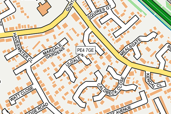 PE4 7GE map - OS OpenMap – Local (Ordnance Survey)