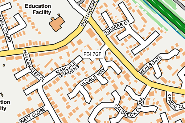 PE4 7GF map - OS OpenMap – Local (Ordnance Survey)