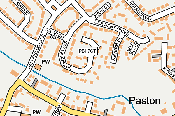PE4 7GT map - OS OpenMap – Local (Ordnance Survey)
