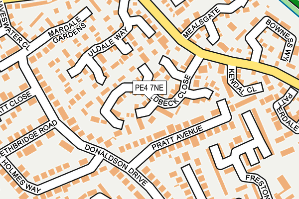 PE4 7NE map - OS OpenMap – Local (Ordnance Survey)