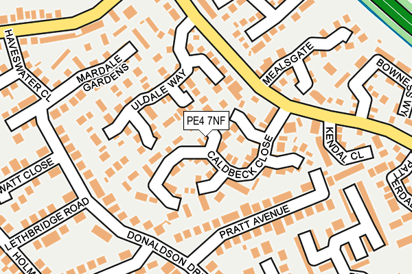 PE4 7NF map - OS OpenMap – Local (Ordnance Survey)