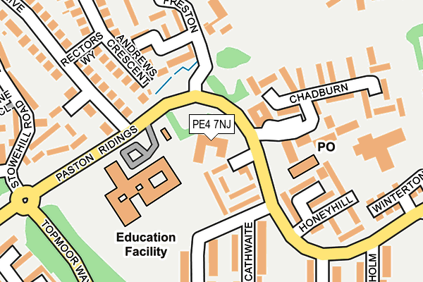 PE4 7NJ map - OS OpenMap – Local (Ordnance Survey)