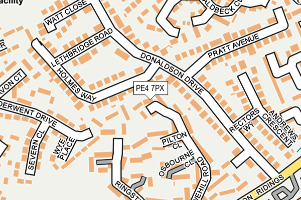 PE4 7PX map - OS OpenMap – Local (Ordnance Survey)