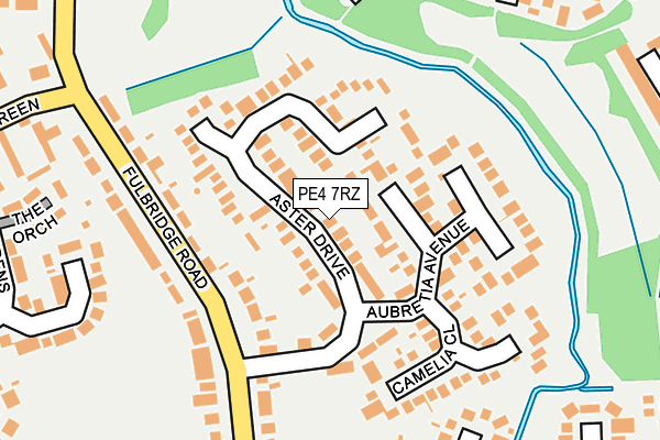 PE4 7RZ map - OS OpenMap – Local (Ordnance Survey)
