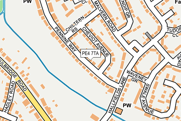 PE4 7TA map - OS OpenMap – Local (Ordnance Survey)