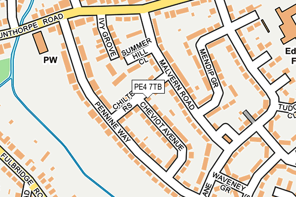 PE4 7TB map - OS OpenMap – Local (Ordnance Survey)