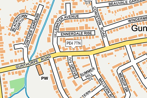 PE4 7TN map - OS OpenMap – Local (Ordnance Survey)