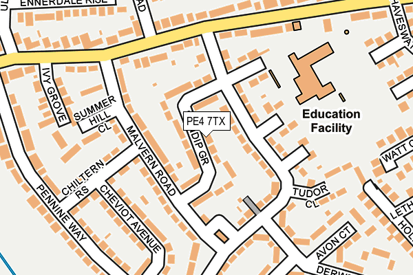 PE4 7TX map - OS OpenMap – Local (Ordnance Survey)
