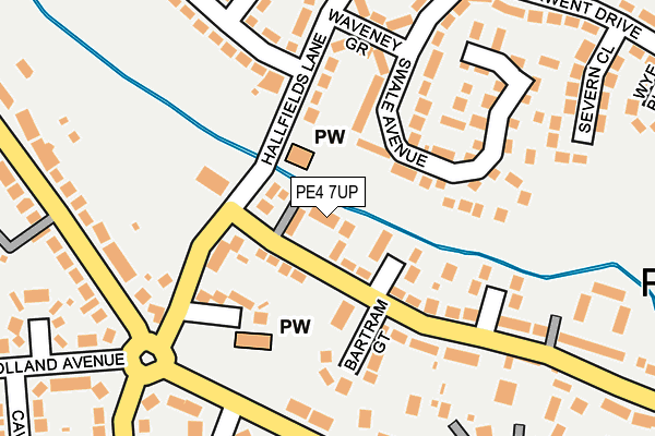 PE4 7UP map - OS OpenMap – Local (Ordnance Survey)