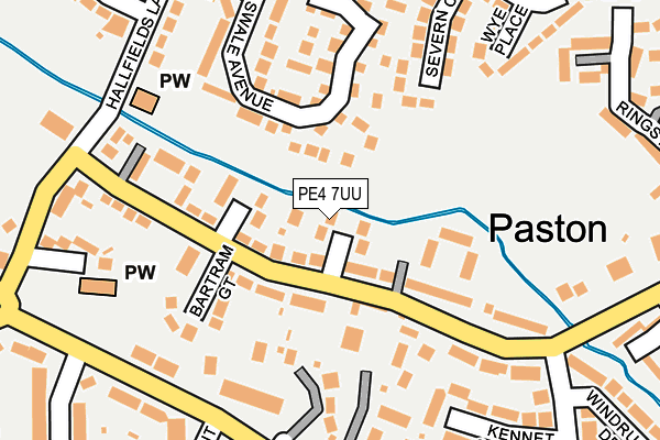 PE4 7UU map - OS OpenMap – Local (Ordnance Survey)