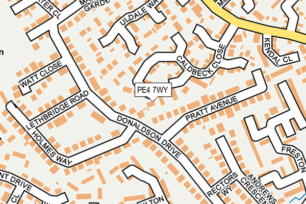PE4 7WY map - OS OpenMap – Local (Ordnance Survey)