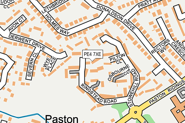 PE4 7XE map - OS OpenMap – Local (Ordnance Survey)