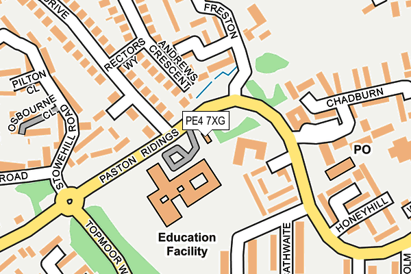 PE4 7XG map - OS OpenMap – Local (Ordnance Survey)
