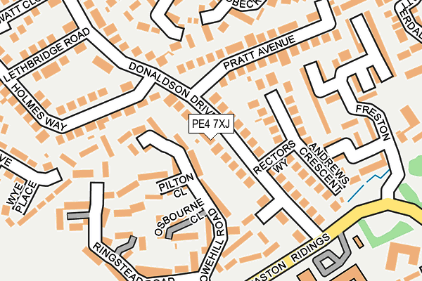 PE4 7XJ map - OS OpenMap – Local (Ordnance Survey)