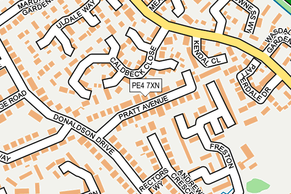 PE4 7XN map - OS OpenMap – Local (Ordnance Survey)