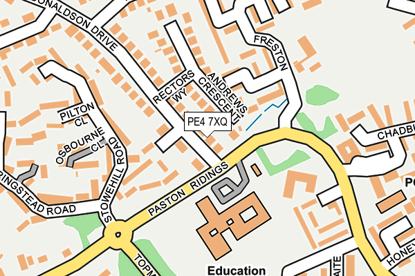 PE4 7XQ map - OS OpenMap – Local (Ordnance Survey)