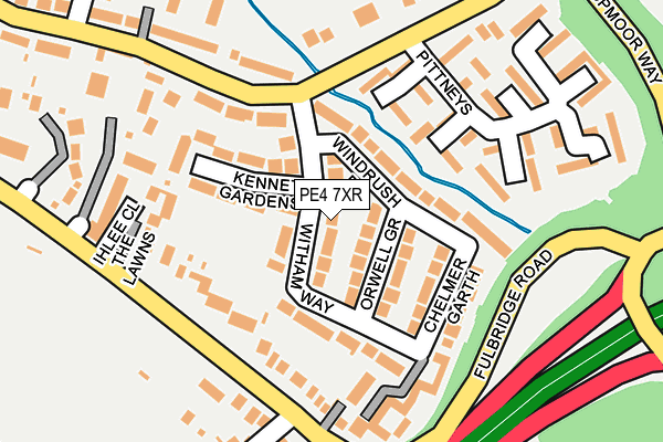 PE4 7XR map - OS OpenMap – Local (Ordnance Survey)