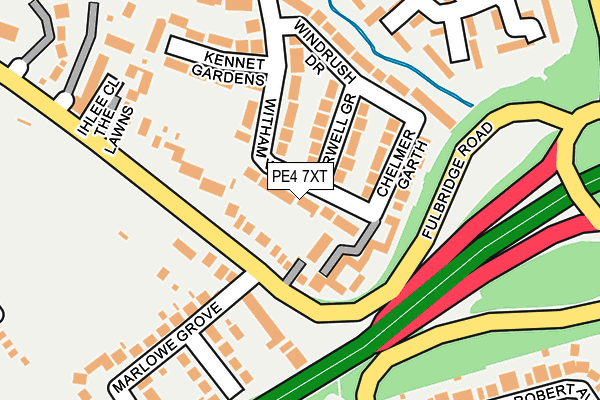 PE4 7XT map - OS OpenMap – Local (Ordnance Survey)