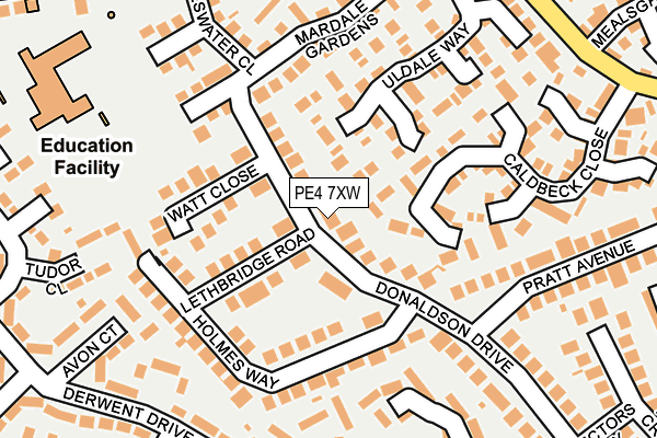 PE4 7XW map - OS OpenMap – Local (Ordnance Survey)