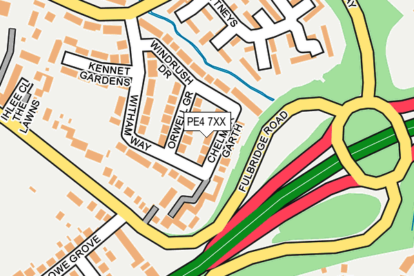 PE4 7XX map - OS OpenMap – Local (Ordnance Survey)