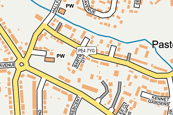 PE4 7YG map - OS OpenMap – Local (Ordnance Survey)