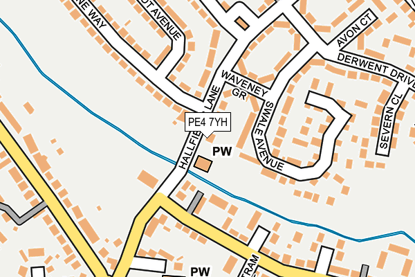 PE4 7YH map - OS OpenMap – Local (Ordnance Survey)