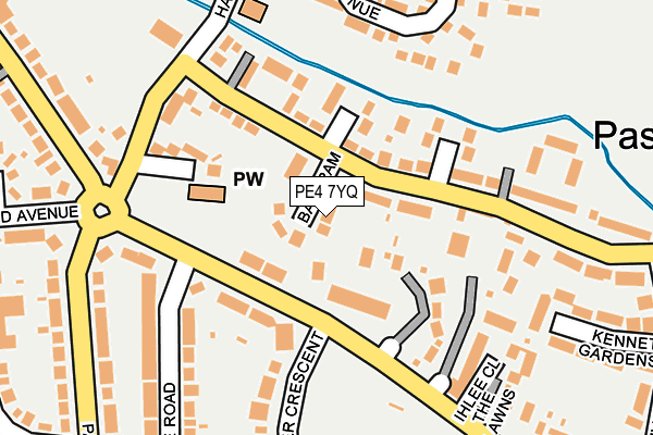 PE4 7YQ map - OS OpenMap – Local (Ordnance Survey)