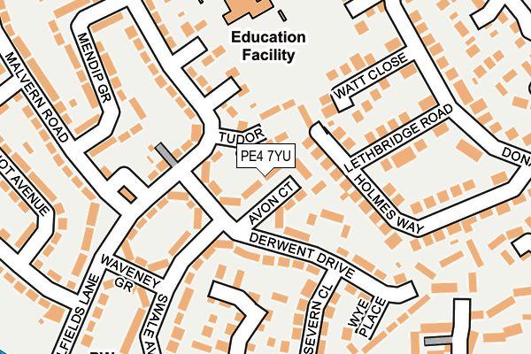 PE4 7YU map - OS OpenMap – Local (Ordnance Survey)