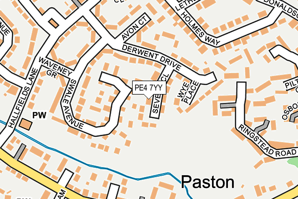 PE4 7YY map - OS OpenMap – Local (Ordnance Survey)