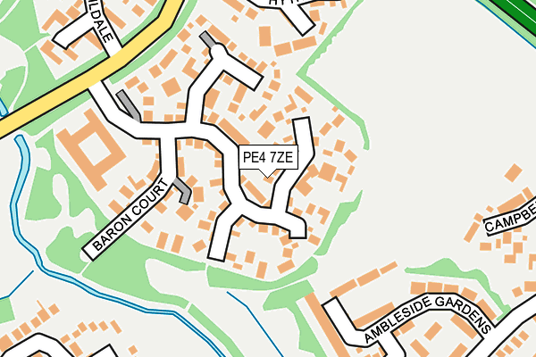 PE4 7ZE map - OS OpenMap – Local (Ordnance Survey)