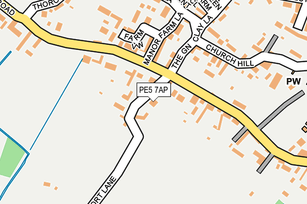 PE5 7AP map - OS OpenMap – Local (Ordnance Survey)