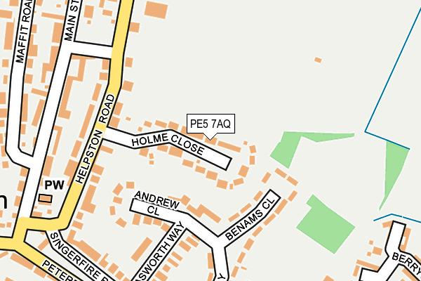 PE5 7AQ map - OS OpenMap – Local (Ordnance Survey)