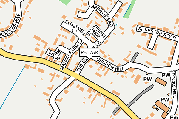 PE5 7AR map - OS OpenMap – Local (Ordnance Survey)