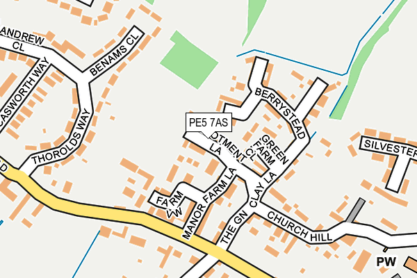PE5 7AS map - OS OpenMap – Local (Ordnance Survey)