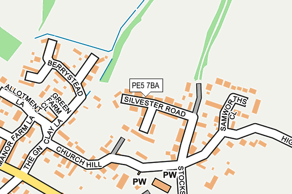 PE5 7BA map - OS OpenMap – Local (Ordnance Survey)