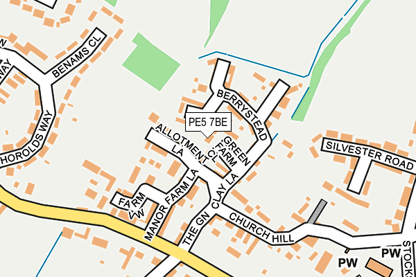 PE5 7BE map - OS OpenMap – Local (Ordnance Survey)