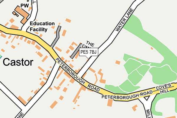 PE5 7BJ map - OS OpenMap – Local (Ordnance Survey)