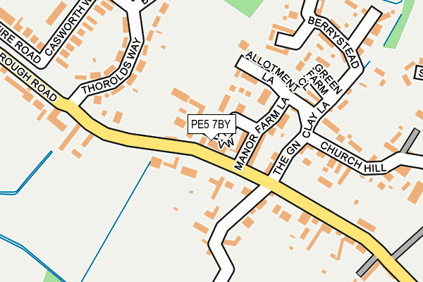 PE5 7BY map - OS OpenMap – Local (Ordnance Survey)