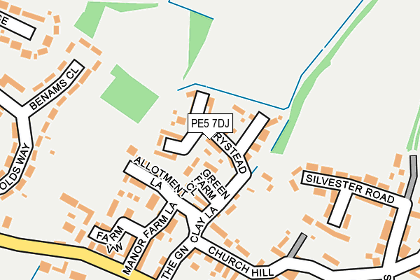 PE5 7DJ map - OS OpenMap – Local (Ordnance Survey)