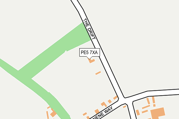 PE5 7XA map - OS OpenMap – Local (Ordnance Survey)