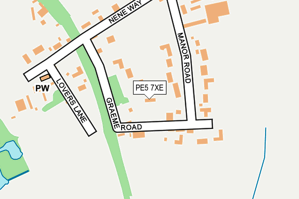 PE5 7XE map - OS OpenMap – Local (Ordnance Survey)