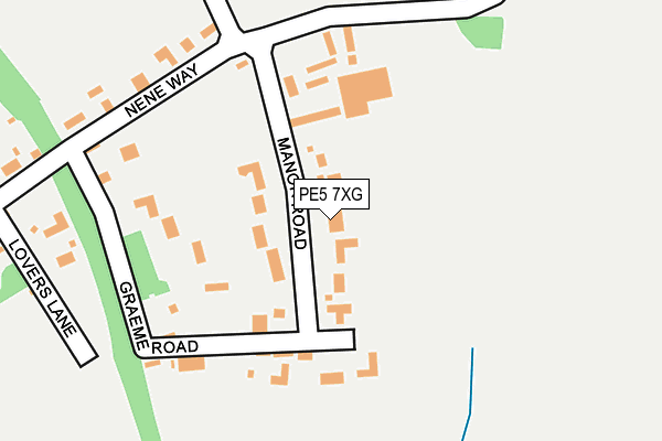 PE5 7XG map - OS OpenMap – Local (Ordnance Survey)